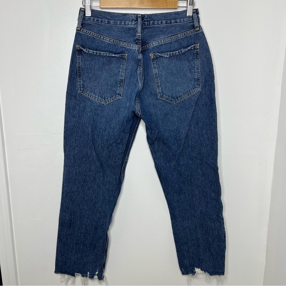 AGOLDE Riley High Rise Straight Distressed Cropped Jeans - Picture 5 of 9